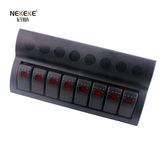 8P Rocker switch panel with fuse
