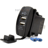 12-24V E-Mark Switch Style Car Dual USB Socket Outlet USB socket
