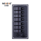 7P Aluminum Vertical Breakers Switch Panel with Power socket