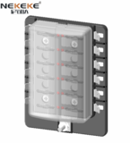 12 Way Blade Fuse Box Holder with Red LED Warming Light